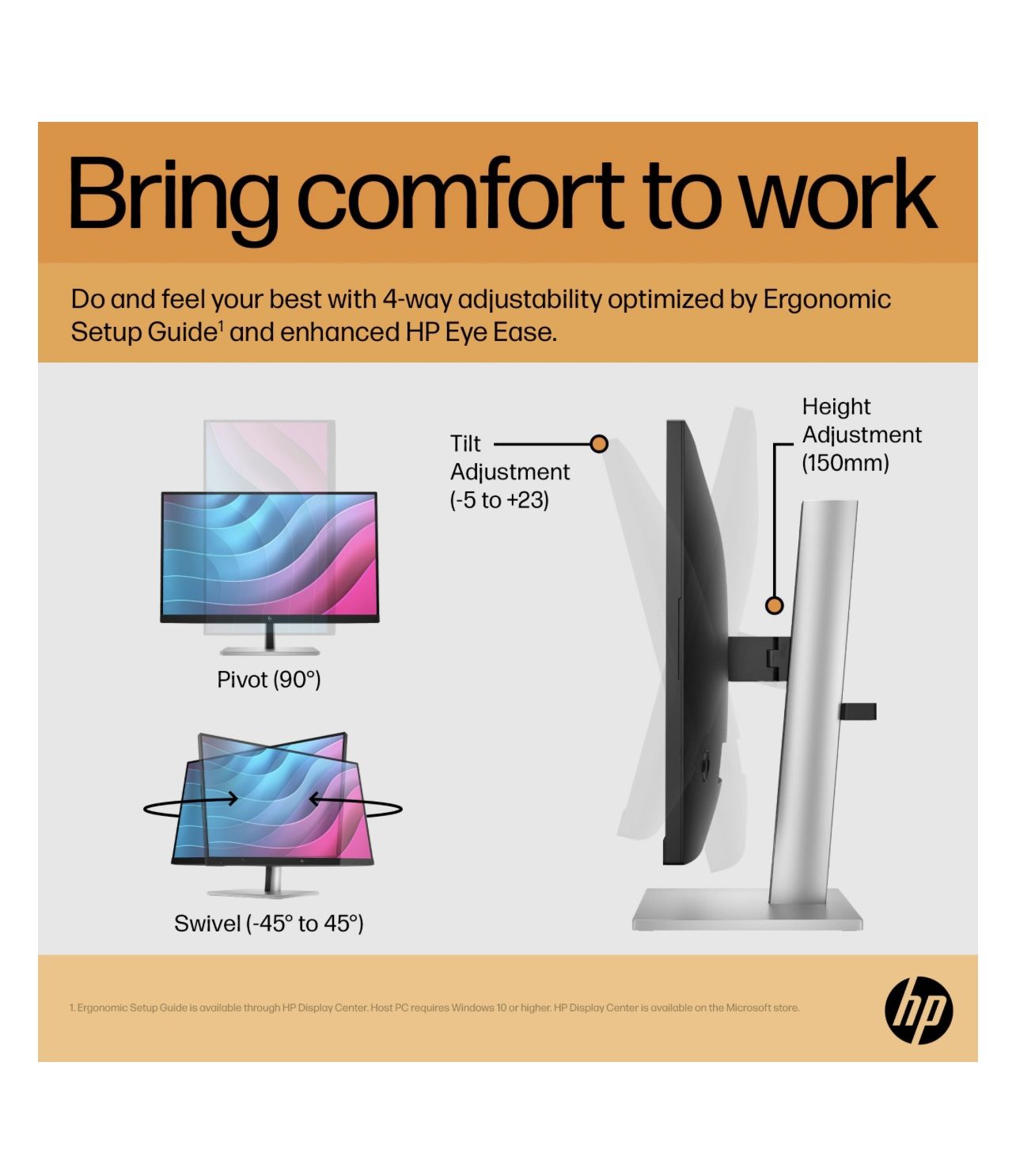 HP E24 G5 23.8-Inch Diagonal FHD Monitor