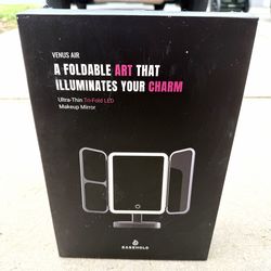 LED Tri-Fold Makeup Mirror (Vanity Mirror with Lights)
