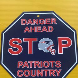 New England Patriots Stop Sign 