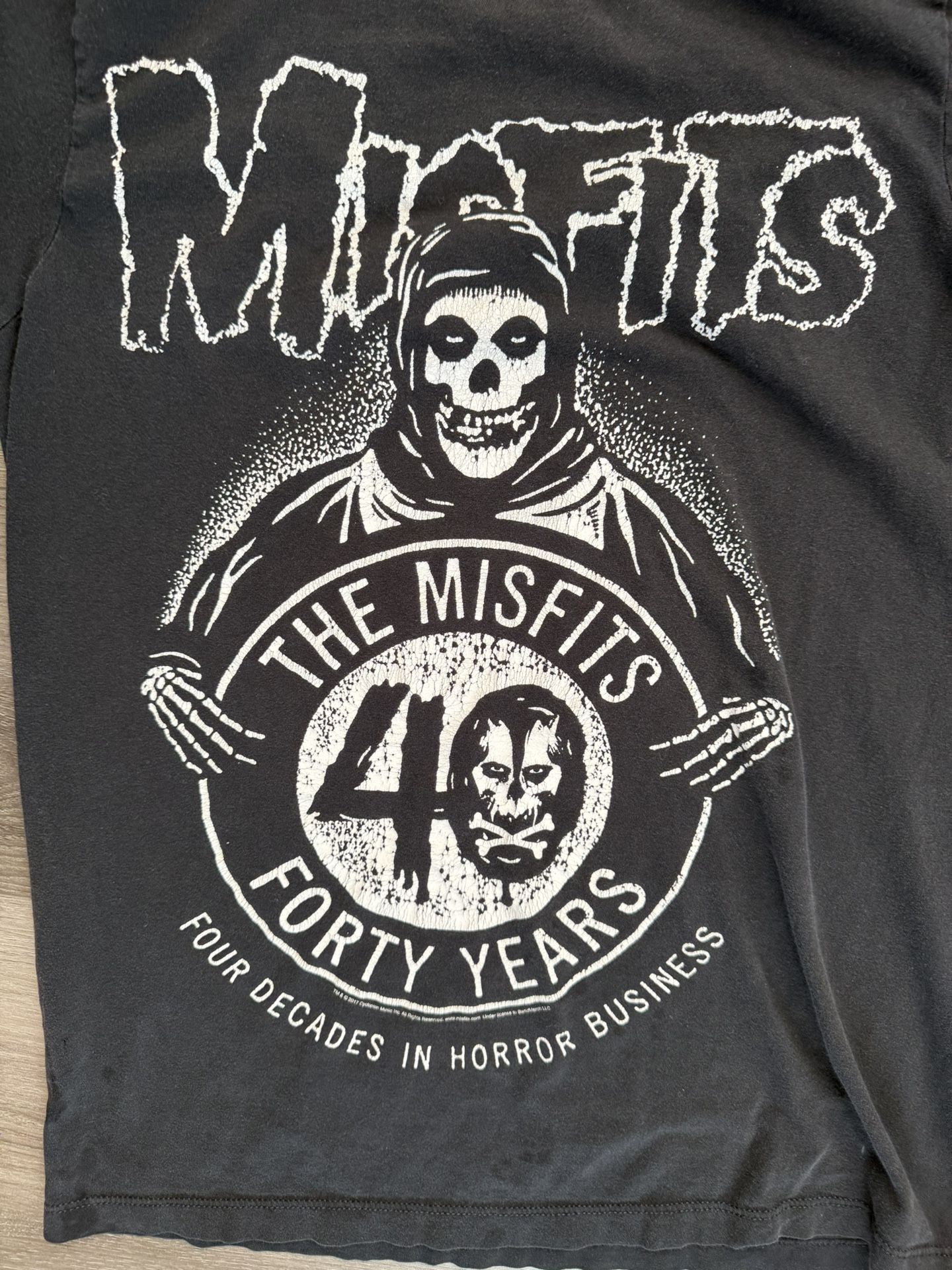 Misfits 40th Anniversary Rock Band tee shirt t-shirt preowned sz Medium 2017