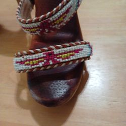Indian Beaded W/ Eagle.  High Heel $10.