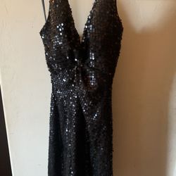 Fredericks of Hollywood Short Black Sequened Dress