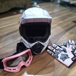 Butterfly Helmet W/ Gloves  Googgle