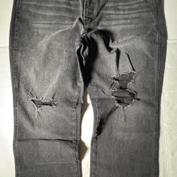 NWT  Jessica Simpson  Denim Jeans  Distressed Knees Straight Boot  Washed Black  Women  Size 20W