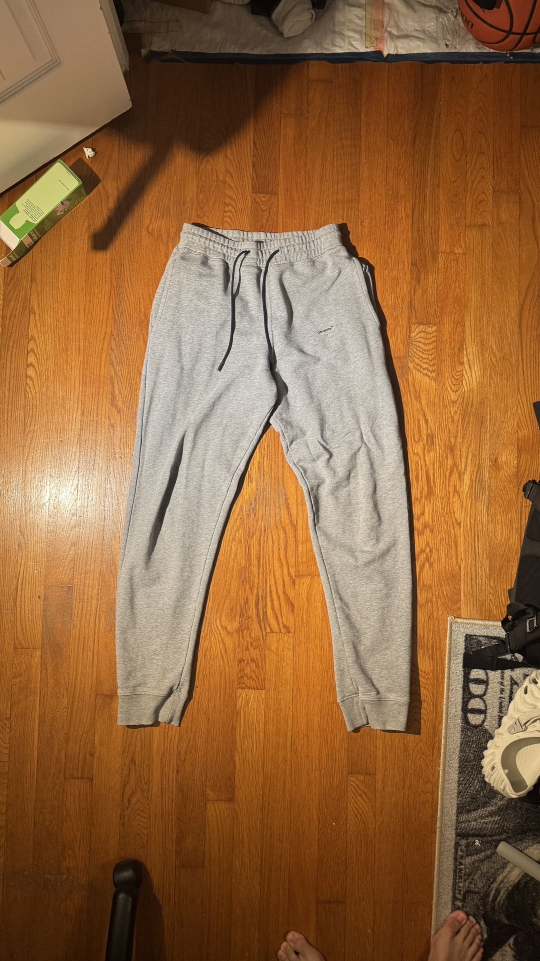 Off White Sweatpants Grey Size Medium