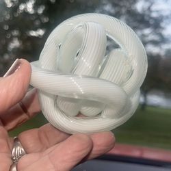 INFINITY glass knot for display , paper weight CHRISTMAS GIFT! 