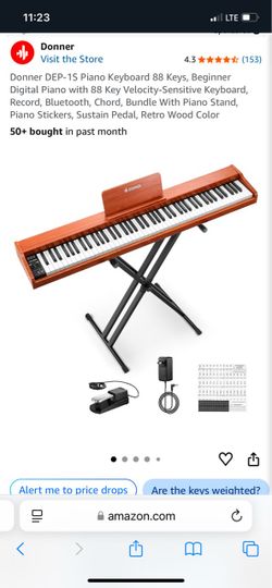 Piano Keyboard with bench