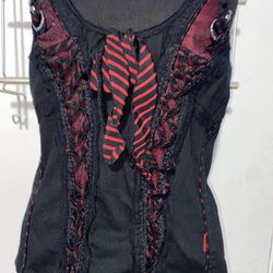 Trip corset size extra large red and black