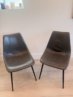 Set of 2 Madani Leather Chairs