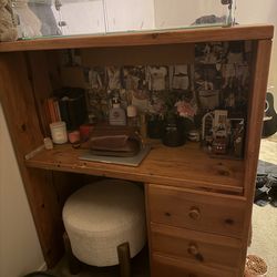 Solid wood desk/ vanity