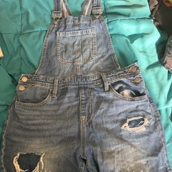 GUC Cat And Jack  Jeans Overalls Kids Size 14 XL