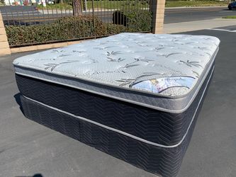 Ortho bamboo pillow top full size mattress!•••