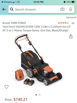 Yard Force YF1518-3N1 18 in. 15 Amp Corded Electric 3-in-1 Walk-Behind Lawn Mower with Vertical Storage