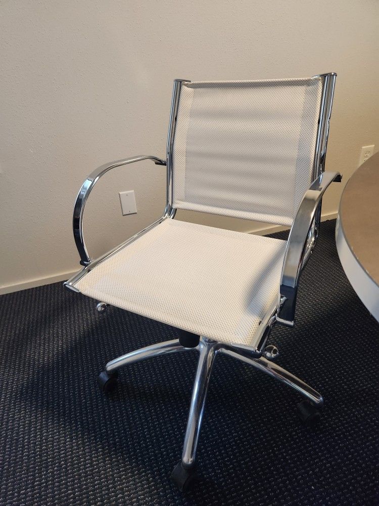 Modern White/Siver Office Chairs