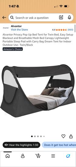 Twin Pop Up Bed Tent