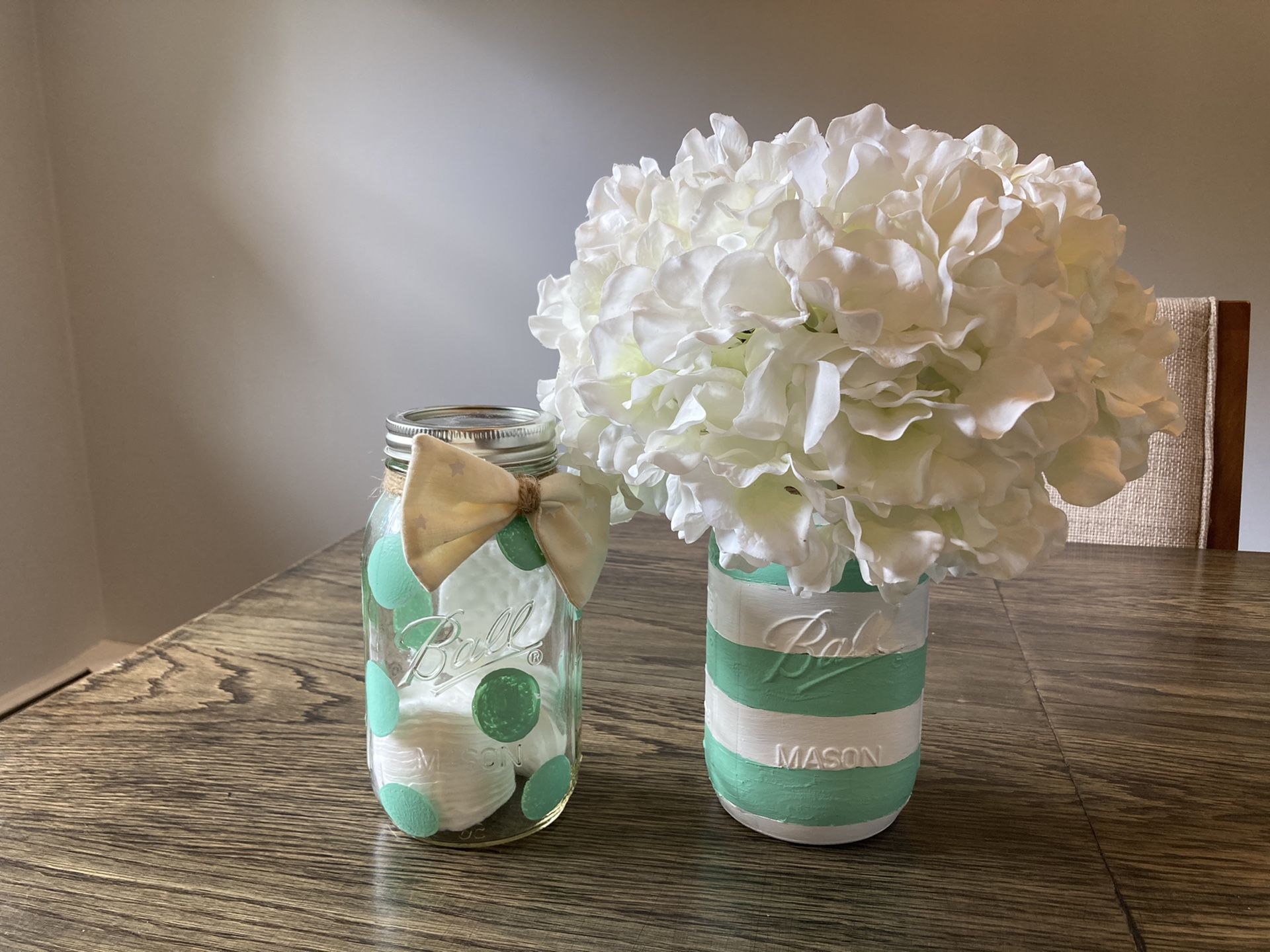 Two mason jar decoration