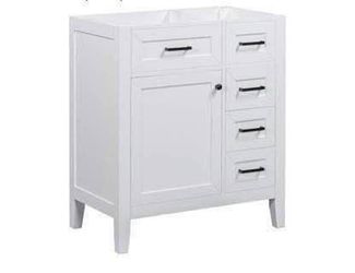 New AS IS Assembled Has Some Stain 30" Solid Wood Bathroom Vanity Cabinet Frame ONLY NO SINK