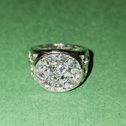 2.34 CT Blue Topaz Set With Sterling Silver Ring Size 6