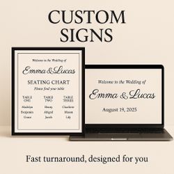 Custom Sign Design – Weddings, Events, Business 