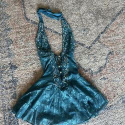 Teal mini dress