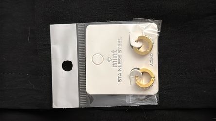 Mint Stainless Steel Gold Hoop Earrings