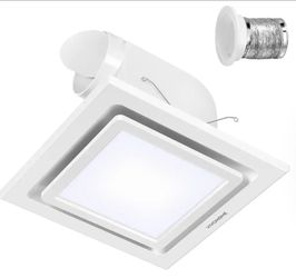 VIVOHOME Bathroom Fan with Single Color Light