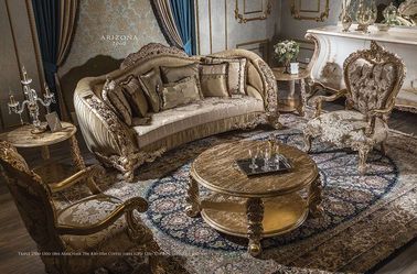 Handmade Baroque Living Room Set — Arizona 7060 Solid Wood