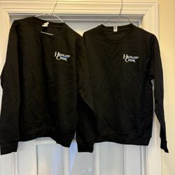 2 NEW Black Sweatshirts M