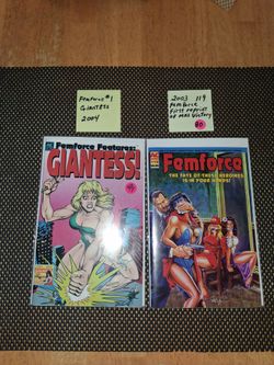Vintage femforce comic books. Awesome condition! Prices are marked but will sell as a bundle for $80 for all. All sales final.