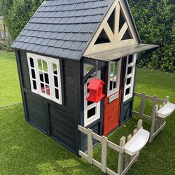 Tudor-Style Wooden Kids Playhouse | KidKraft Style
