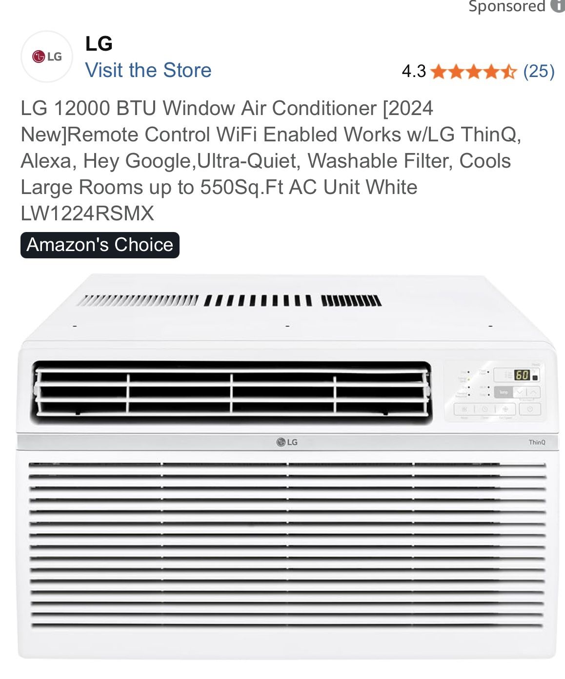 LG 12000 BTU Window Air Conditioner