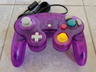 GameCube Controller - Transparent Purple - Nintendo Wii Joystick 