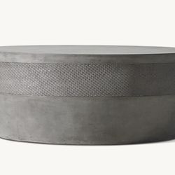 Cabrera Waxed Concrete indoor/Outdoor Coffee table  Restoration hardware Brand New