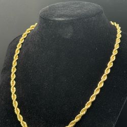 5mm 20” 14K Gold Plated Over Brass IP Chain 🔥 Diamond Cut Shine