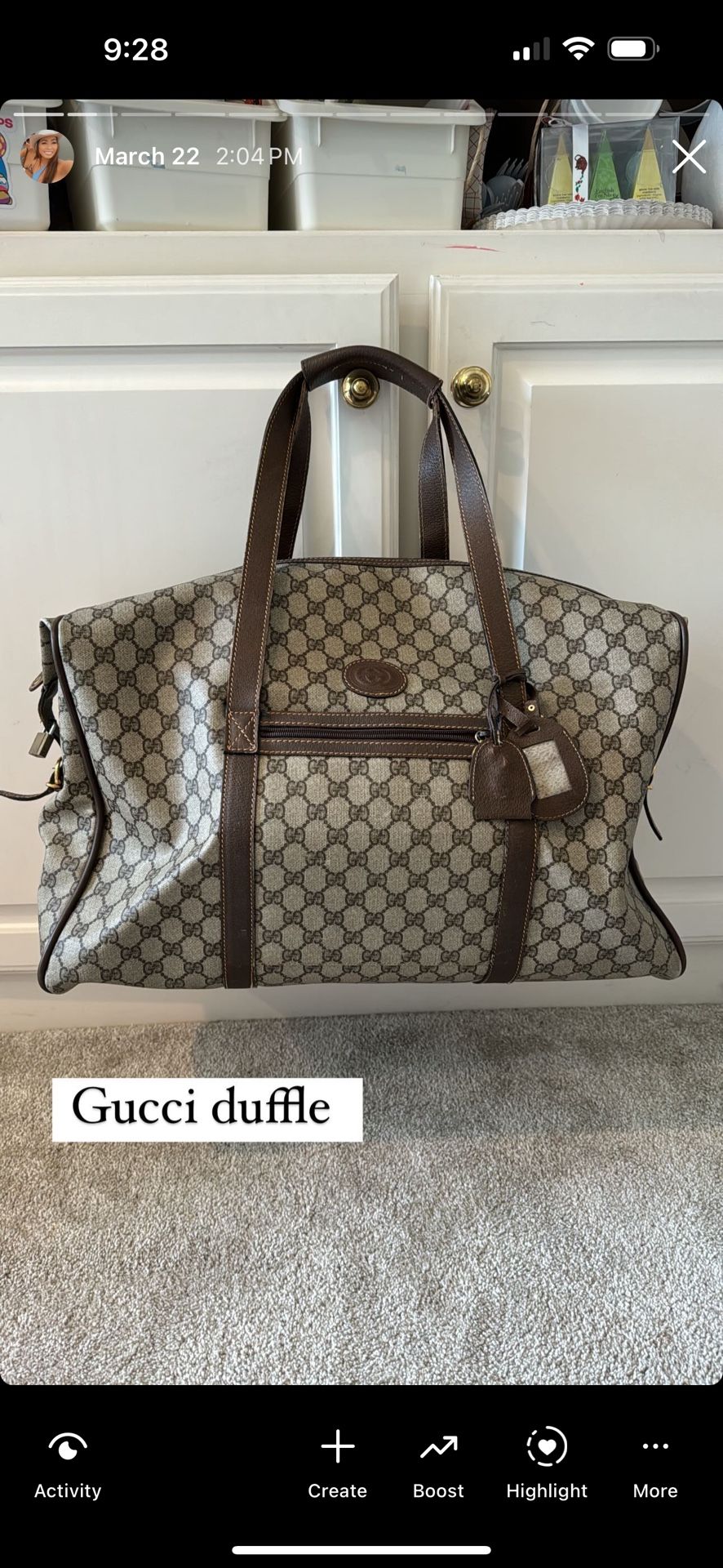 Vintage Gucci Travel Bag