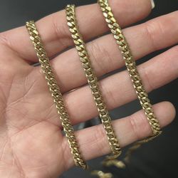 Solid Gold Cuban Link Chains