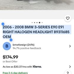 BMW HEADLIGHT SET
