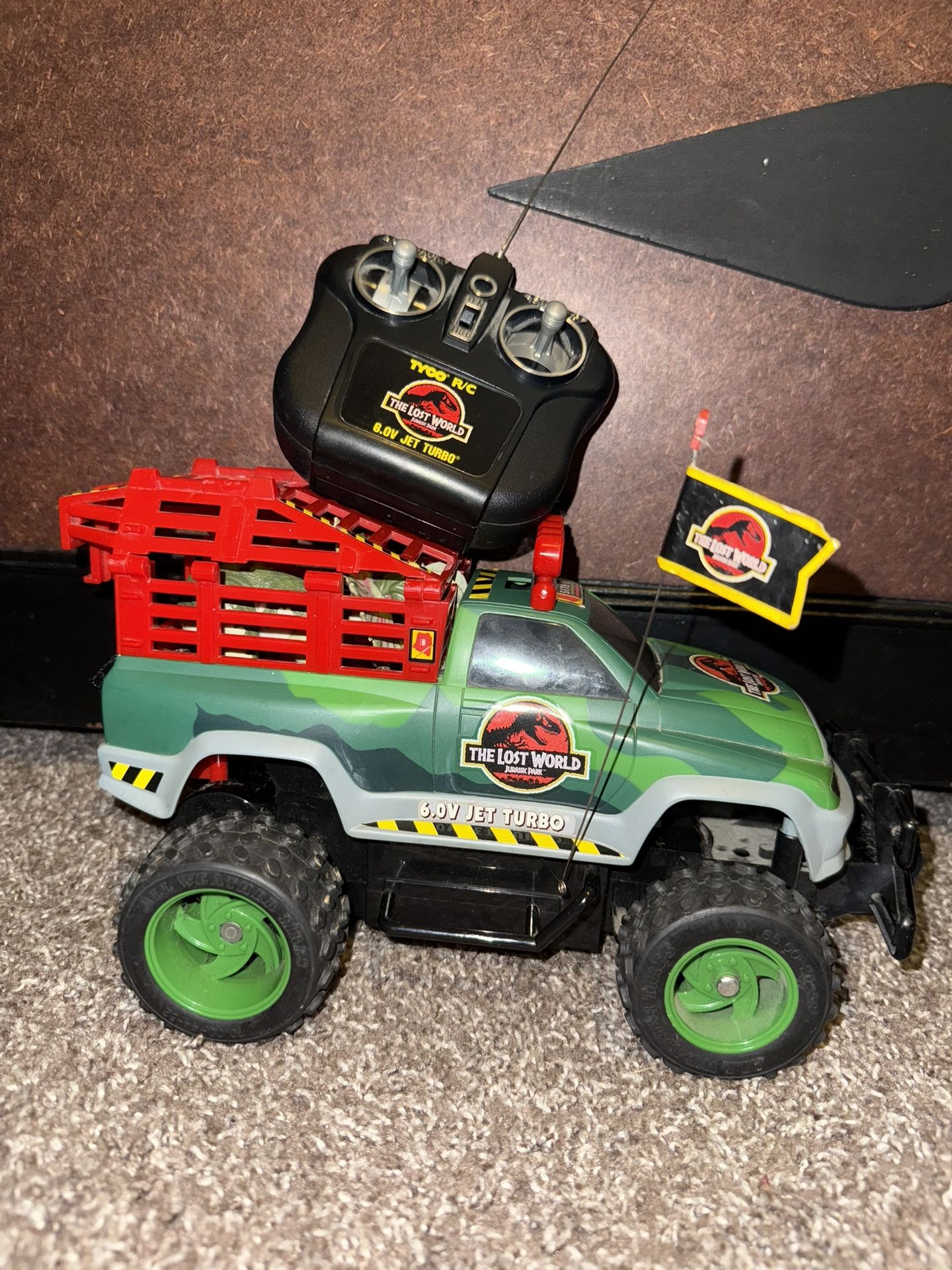 Jurassic Park The Lost World Tyco RC Remote Controlled Truck 1997 Vintage Dino Used