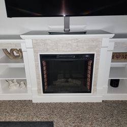 T.v Stand With Fire Place 