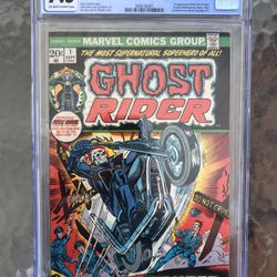 Ghost Rider #1 (1973) CGC 7.5 — O/w To White Pages; 1st Son of Satan (Hellstrom)