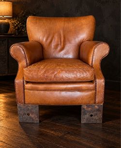 Leather club chair