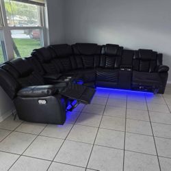 Power Recliner Sectional Sofa 