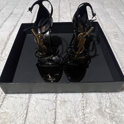 Cassandra YSL Medallion Stiletto Sandals