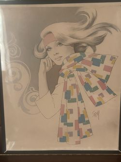 It’s a mod, mod, mod world; Vintage 1970s Lithograph Poster by Arthur Saron Sarnoff: 