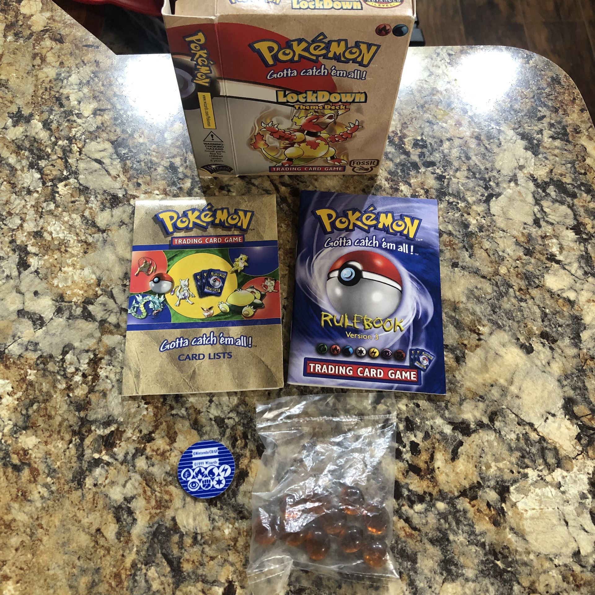WOTC Pokemon LockDown Theme Deck - BOX ONLY w/ accessories and manuals (No Cards)