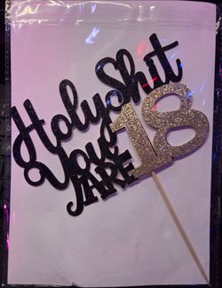 18th Birthday Glitter Cake Topper