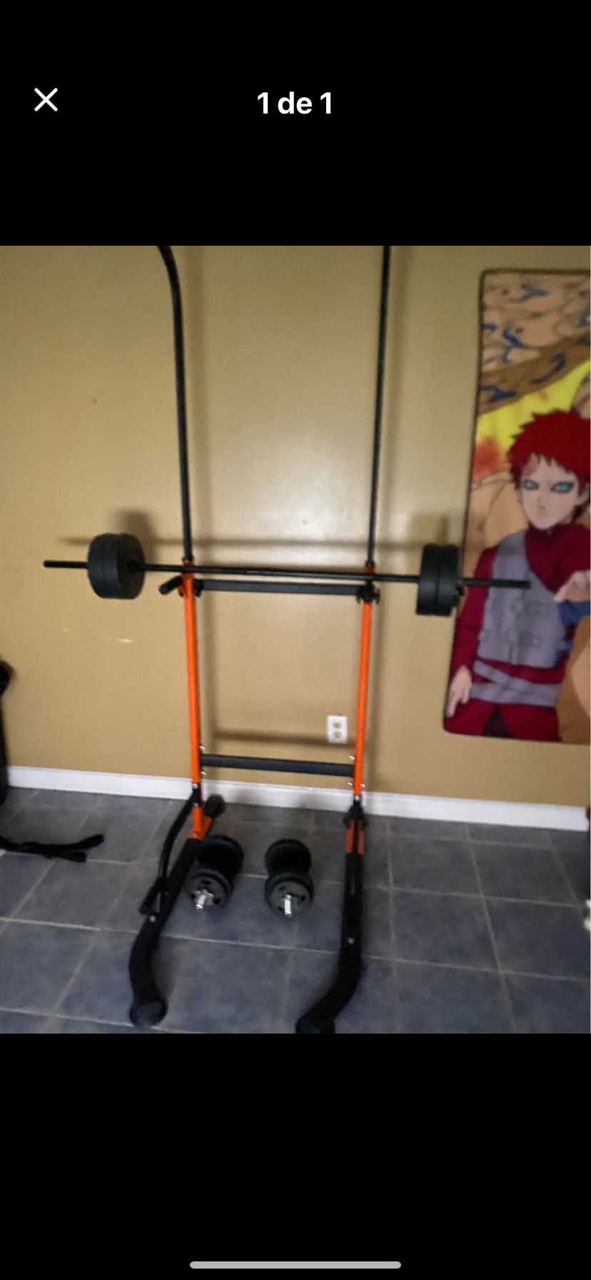 Pull Up Bar And weights