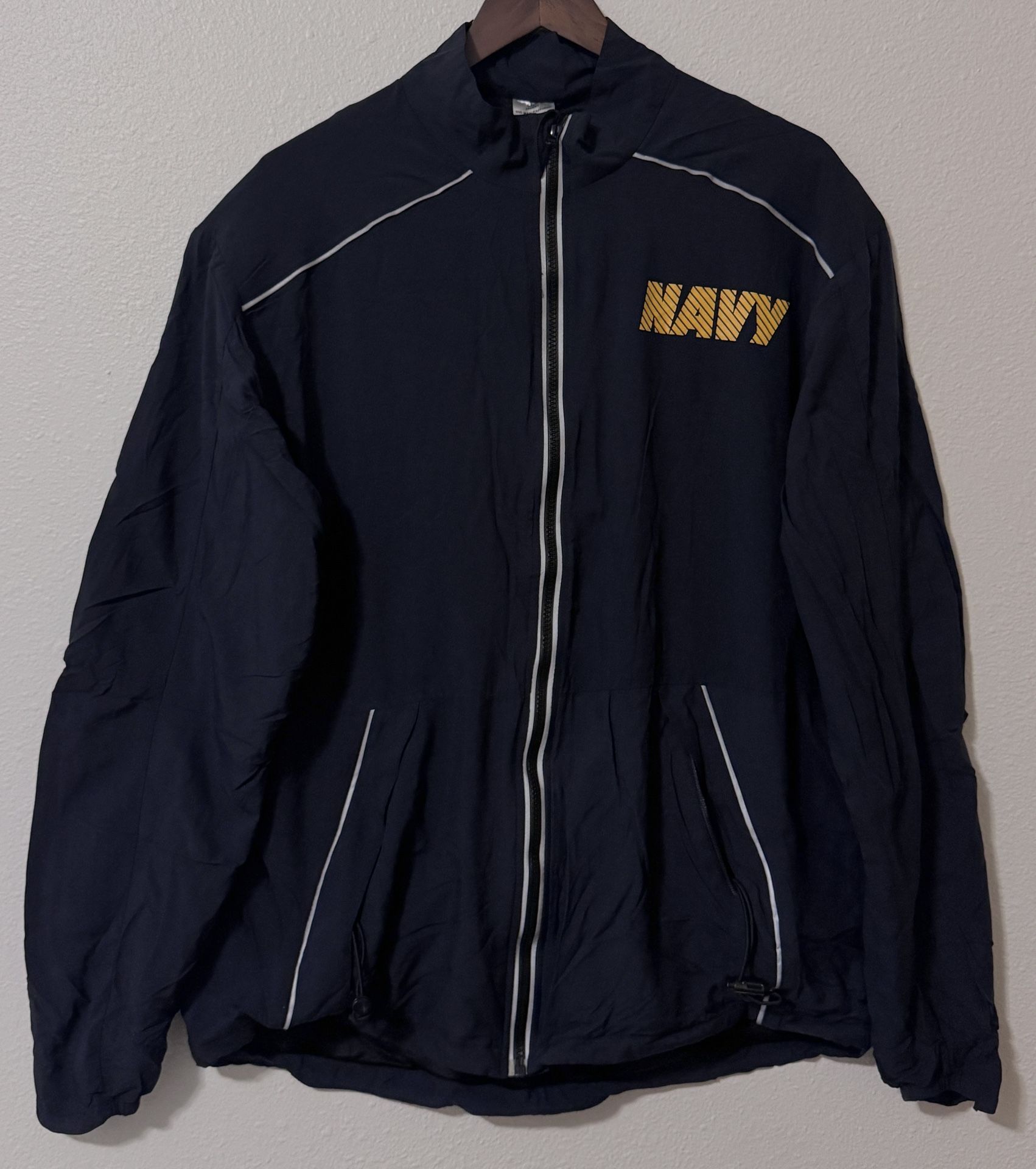 US Navy Running Jacket Jogging Physical-Training Reflective Medium Long