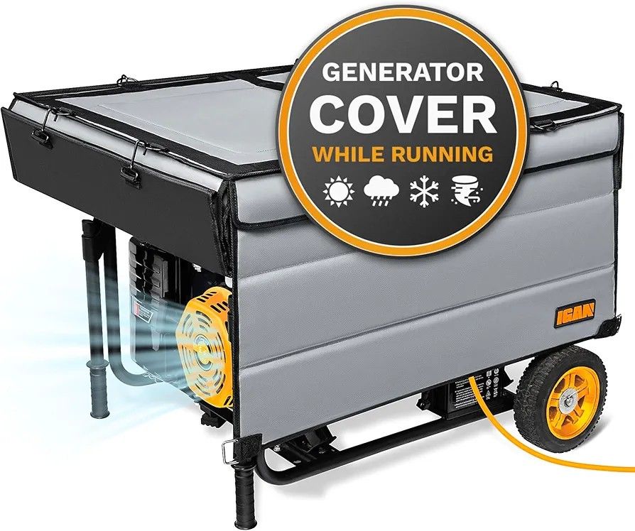 IGAN Generator Covers While Running for most 3500w-12000w Generators - Ultra Heavy Duty Generator Covers for Outside - Portable Waterproof Generator C