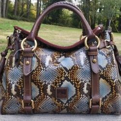 LIKE NEW Dooney & Bourke Florentine Satchel - Python Limited Edition Style (NO LONGER IN PRODUCTION)